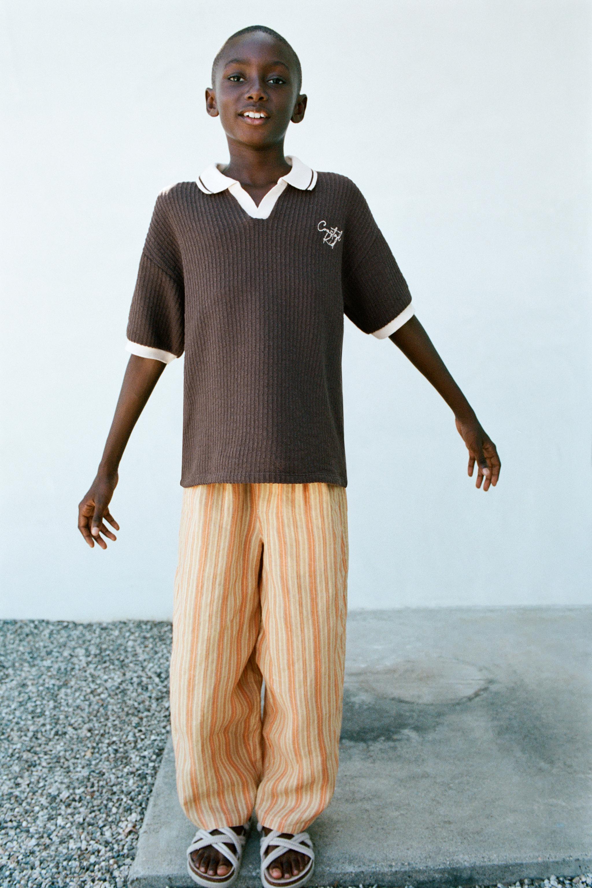 PANTALON RELAXED À RAYURES